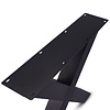 Metall-Tischbeine in X-Form schwarz -2er-Set - Profil 10x10 cm - 76 cm breit - 72 cm hoch - Esstischbeine aus pulverbeschichtetem Stahl, RAL 9005
