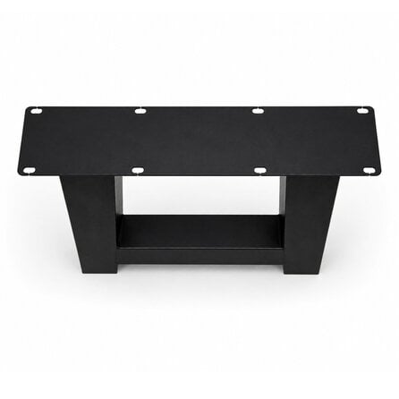 Metall-Couchtischbeine in A-Form schwarz - 2er-Set - Profil 8x8 cm - 55 cm breit - 40 cm hoch - Tischkufen aus pulverbeschichtetem Stahl, RAL 9005
