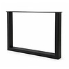 Metall-Couchtischbeine in U-Form schwarz - 2er-Set - Profil 2,5x5 cm - 54 cm breit - 37,5 cm hoch - Tischkufen aus pulverbeschichtetem Stahl, RAL 9005