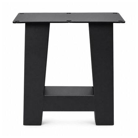 Metall-Bankbeine in A-Form schwarz - 2er-Set - Profil 8x8 cm - 38 cm breit - 43 cm hoch - Sitzbank-/Esstischbank-Beine aus pulverbeschichtetem Stahl, RAL 9005