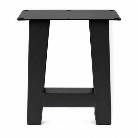 Metall-Bankbeine in A-Form schwarz - 2er-Set - Profil 6x6 cm - 32 cm breit - 42 cm hoch - Sitzbank-/Esstischbank-Beine aus pulverbeschichtetem Stahl, RAL 9005