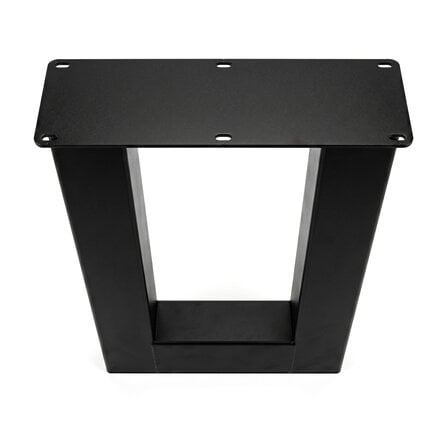 Metall-Bankbeine in U-Form schwarz - 2er-Set - Profil 8x8 cm - 38 cm breit - 43 cm hoch - Sitzbank-/Esstischbank-Beine aus pulverbeschichtetem Stahl, RAL 9005