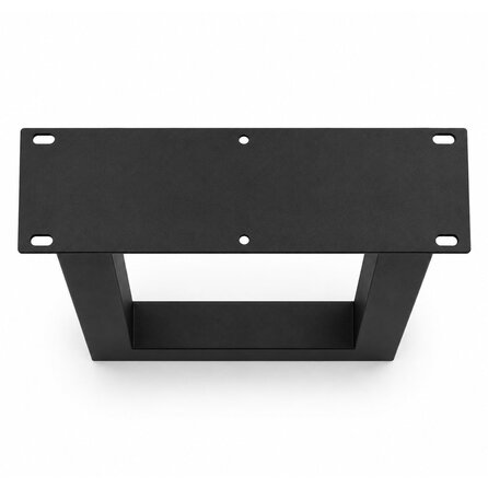 Metall-Bankbeine in U-Form schwarz - 2er-Set - Profil 6x6 cm - 36 oder 38 cm breit - Sitzbank-/Esstischbank-Beine aus pulverbeschichtetem Stahl, RAL 9005