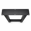 Metall-Hochtischbeine in H-Form schwarz - 2er-Set - Profil 10x10 cm - 78 cm breit - 105 cm hoch - Bartisch-/Stehtisch-Beine aus pulverbeschichtetem Stahl, RAL 9005