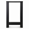 Metall-Hochtischbeine in H-Form schwarz - 2er-Set - Profil 8x8 cm - 60 cm breit - 90 cm hoch - Bartisch-/Stehtisch-Beine aus pulverbeschichtetem Stahl, RAL 9005