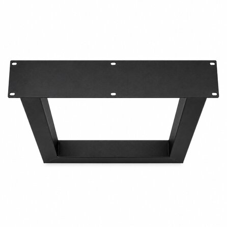 Metall-Hochtischbeine in U-Form schwarz - 2er-Set - Profil 10x10 cm - 78 cm breit - 105 cm hoch - Bartisch-/Stehtisch-Beine aus pulverbeschichtetem Stahl, RAL 9005