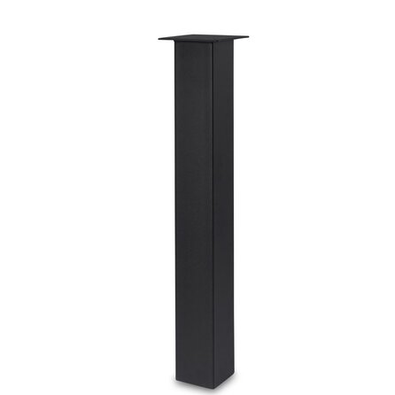 Metall-Tischbeine in Blockform schwarz -4 einzelne Tischbeine im Set - Profil 10x10 cm - 70 oder 72 cm hoch - Esstischbeine aus pulverbeschichtetem Stahl, RAL 9005