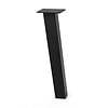 Schräge Metall-Tischbeine in Blockform schwarz -4 einzelne Tischbeine im Set - Profil 10x10 cm - 72 cm hoch - Esstischbeine aus pulverbeschichtetem Stahl, RAL 9005