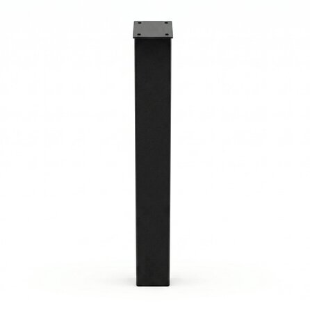 Schräge Metall-Tischbeine in Blockform schwarz -4 einzelne Tischbeine im Set - Profil 10x10 cm - 72 cm hoch - Esstischbeine aus pulverbeschichtetem Stahl, RAL 9005