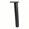 Schräge Metall-Tischbeine in Blockform schwarz -4 einzelne Tischbeine im Set - Twist-Profil 5x5 cm - 72 cm hoch - Esstischbeine aus pulverbeschichtetem Stahl, RAL 9005