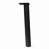 Schräge Metall-Tischbeine in Blockform schwarz -4 einzelne Tischbeine im Set - Twist-Profil 5x5 cm - 72 cm hoch - Esstischbeine aus pulverbeschichtetem Stahl, RAL 9005