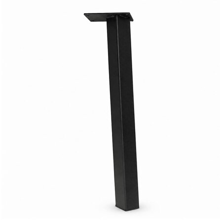 Schräge Metall-Tischbeine in Blockform schwarz -4 einzelne Tischbeine im Set - Twist-Profil 5x5 cm - 72 cm hoch - Esstischbeine aus pulverbeschichtetem Stahl, RAL 9005