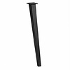 Schräge Metall-Tischbeine schwarz - 4 einzelne Tischbeine im Set - verjüngtes Profil: 4-7 x 3 cm - 72 cm hoch - Esstischbeine aus pulverbeschichtetem Stahl, RAL 9005