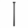 Schräge Metall-Tischbeine schwarz - 4 einzelne Tischbeine im Set - verjüngtes Profil: 4-7 x 3 cm - 72 cm hoch - Esstischbeine aus pulverbeschichtetem Stahl, RAL 9005