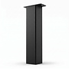 Metall-Couchtischbeine in Blockform schwarz -4 einzelne Tischbeine im Set - Profil 8x8 cm - 40 oder 43 cm hoch - Couchtisch-Beine aus pulverbeschichtetem Stahl, RAL 9005