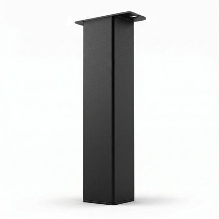 Metall-Couchtischbeine in Blockform schwarz -4 einzelne Tischbeine im Set - Profil 8x8 cm - 40 oder 43 cm hoch - Couchtisch-Beine aus pulverbeschichtetem Stahl, RAL 9005