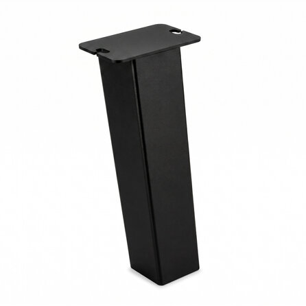 Schräge Metall-Couchtischbeine in Blockform schwarz -4 einzelne Tischbeine im Set - Profil 8x8 cm - 40 oder 43 cm hoch - Couchtisch-Beine aus pulverbeschichtetem Stahl, RAL 9005