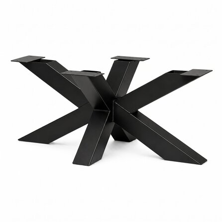 Spider-Couchtischgestell Metall - Profil 6x6 cm - 60x90 cm - 40 cm hoch - Sofa-/Wohnzimmer-Tischgestell aus pulverbeschichtetem Stahl, RAL 9005