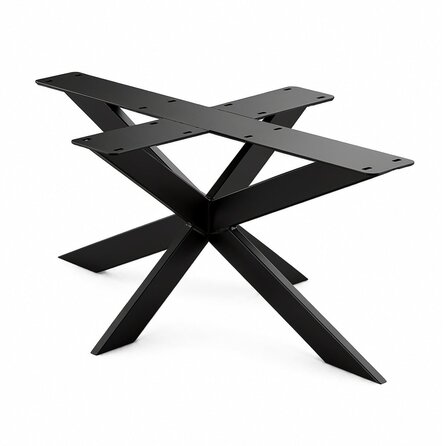 Spider-Couchtischgestell Metall - Profil 6x2 cm - 60x90 cm - 40 cm hoch - Sofa-/Wohnzimmer-Tischgestell aus pulverbeschichtetem Stahl, RAL 9005