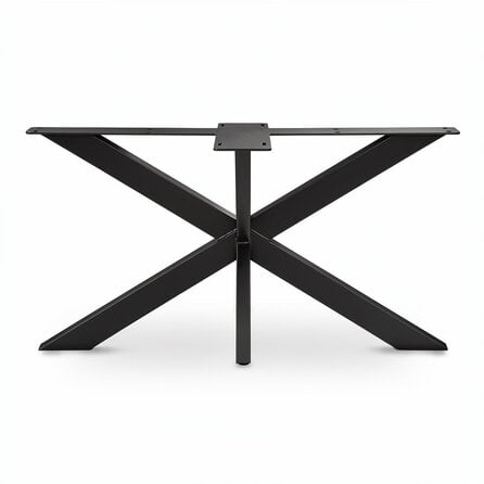 Spider-Couchtischgestell Metall - Profil 6x2 cm - 60x90 cm - 40 cm hoch - Sofa-/Wohnzimmer-Tischgestell aus pulverbeschichtetem Stahl, RAL 9005