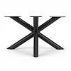 Spider-Couchtischgestell Metall - Rundprofil Ø 6 cm - 58x78 cm - 40 cm hoch - Sofa-/Wohnzimmer-Tischgestell aus pulverbeschichtetem Stahl, RAL 9005