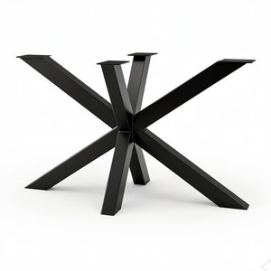 Spider-Tischgestell Metall - schwarz - 5x5 cm - 80x140 cm - 72 cm hoch