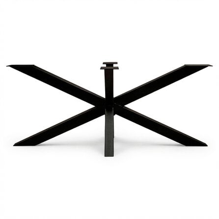 Spider Tischgestell Metall - schwarz - Profil 6x6 cm - mehrere Größen - 72 cm hoch - Esstischgestell (Mittelfuß)  aus pulverbeschichtetem Stahl, RAL 9005