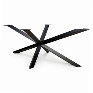 Spider-Tischgestell Metall - schwarz - 6x6 cm (twist) - 78x180 cm - 72 cm hoch