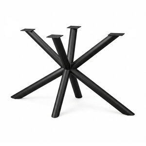 Spider-Tischgestell Metall - schwarz - Ø  7,6 cm - 74x150  cm - 73 cm hoch