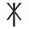Spider Tischgestell Metall - schwarz -  Rundprofil Ø 7,6 cm - 74x150 cm - 73 cm hoch - Esstischgestell (Mittelfuß)  aus pulverbeschichtetem Stahl, RAL 9005