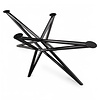 Spider Tischgestell Metall - schwarz -  Rundprofil Ø 4,2 cm - 77x160 cm - 73,5 cm hoch - Esstischgestell (Mittelfuß)  aus pulverbeschichtetem Stahl, RAL 9005