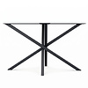 Mikado-Spider-Tischgestell Metall - schwarz - Profil 4x4 cm - 70x140 oder 70x180 cm - 73 cm hoch - Esstischgestell (Mittelfuß)  aus pulverbeschichtetem Stahl, RAL 9005
