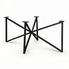 Butterfly-Tischgestell Metall - schwarz - Profil 3x3 cm - 87x153 cm - 73 cm hoch - Esstischgestell (Mittelfuß)  aus pulverbeschichtetem Stahl, RAL 9005