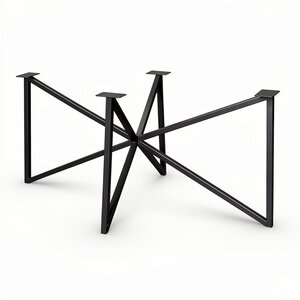 Butterfly-Tischgestell Metall - schwarz - 3x3 cm - 87x153 cm - 73 cm hoch
