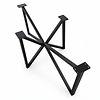 Butterfly-Tischgestell Metall - schwarz - Profil 3x3 cm - 87x153 cm - 73 cm hoch - Esstischgestell (Mittelfuß)  aus pulverbeschichtetem Stahl, RAL 9005