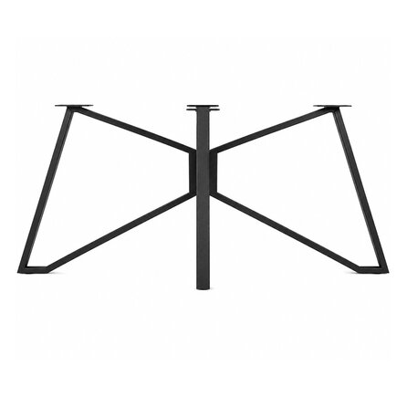 Butterfly-Tischgestell Metall - schwarz - Profil 4x2 cm - 65x140 cm - 72 cm hoch - Esstischgestell (Mittelfuß)  aus pulverbeschichtetem Stahl, RAL 9005