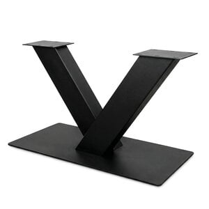V-Tischgestell Metall - schwarz - 5x15 cm - 60x120 cm - 73 cm hoch