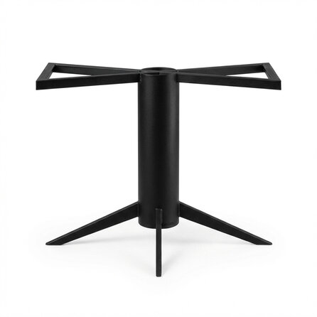 4-Fuß-Tischgestell Metall - schwarz - Rundprofil Ø 16 oder 21,9 cm -  mehrere Größen - 73 cm hoch - Zentrales Esstischgestell (Tischfuß / Mittelfuß) aus beschichtetem Stahl