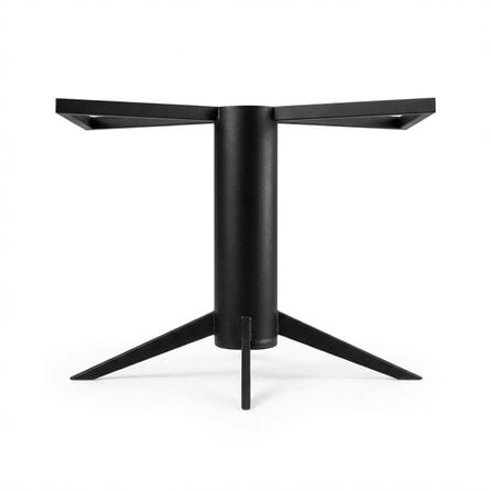 4-Fuß-Tischgestell Metall - schwarz - Rundprofil Ø 16 oder 21,9 cm -  mehrere Größen - 73 cm hoch - Zentrales Esstischgestell (Tischfuß / Mittelfuß) aus beschichtetem Stahl