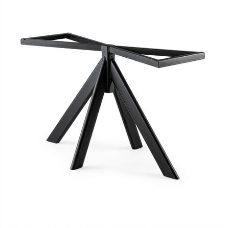 Pyramiden-Tischgestell Metall - schwarz - Profil 4x10 cm -  mehrere Größen - 73 cm hoch - Zentrales Esstischgestell (Tischfuß / Mittelfuß) aus beschichtetem Stahl