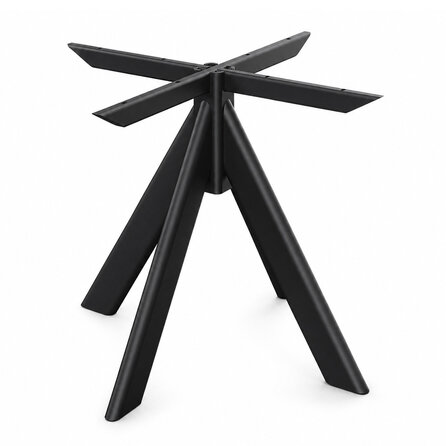Pyramiden-Tischgestell Metall - schwarz - Profil 4x10 cm - 90x90 cm - 73 cm hoch - Esstischgestell (Mittelfuß) aus pulverbeschichtetem Stahl, RAL 9005