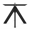 Pyramiden-Tischgestell Metall - schwarz - Profil 4x10 cm - 90x90 cm - 73 cm hoch - Esstischgestell (Mittelfuß) aus pulverbeschichtetem Stahl, RAL 9005