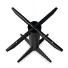 Vierfuß-Tischgestell Metall - schwarz - Rundprofil Ø 16 cm - 84x84 cm - 73 cm hoch - Esstischgestell (Mittelfuß) aus pulverbeschichtetem Stahl, RAL 9005
