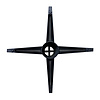 Vierfuß-Tischgestell Metall - schwarz - Rundprofil Ø 16 cm - 84x84 cm - 73 cm hoch - Esstischgestell (Mittelfuß) aus pulverbeschichtetem Stahl, RAL 9005