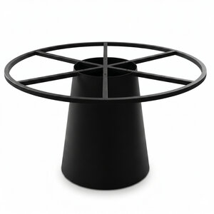 Säulen-Tischgestell Metall (mit Rahmen) - schwarz - Ø 65 cm - 74 cm hoch