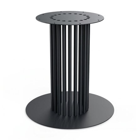 Säulen-Tischgestell Metall - schwarz -  Ø 22 cm - Bodenplatte: Ø 60 cm - 72 cm hoch - Esstischgestell (Mittelfuß) aus pulverbeschichtetem Stahl, RAL 9005