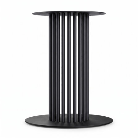 Säulen-Tischgestell Metall - schwarz -  Ø 22 cm - Bodenplatte: Ø 60 cm - 72 cm hoch - Esstischgestell (Mittelfuß) aus pulverbeschichtetem Stahl, RAL 9005