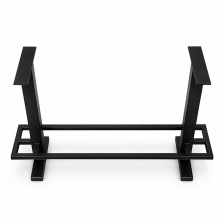 Bartischgestell Metall - schwarz - Profil 8x8 cm - mehrere Größen - 105 cm hoch - Hochtischgestell (Tischfuß) aus pulverbeschichtetem Stahl, RAL 9005