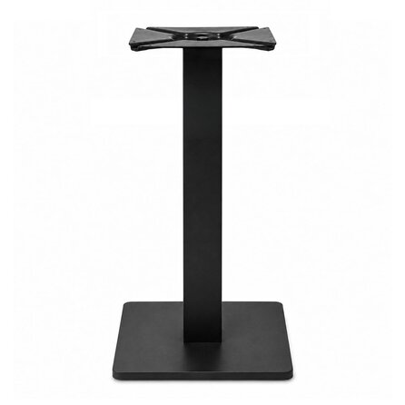 Bistrotischgestell Metall - schwarz - Profil 8x8 cm - 38x38 cm - 71 cm hoch - Gastronomie-Tischgestell (Tischfuß / Mittelfuß) aus pulverbeschichtetem Stahl, RAL 9005