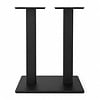 Bistrotischgestell Metall - schwarz - Profil 8x8 cm - 38x58 cm - 71 cm hoch - Gastronomie-Tischgestell (Tischfuß / Mittelfuß) aus pulverbeschichtetem Stahl, RAL 9005